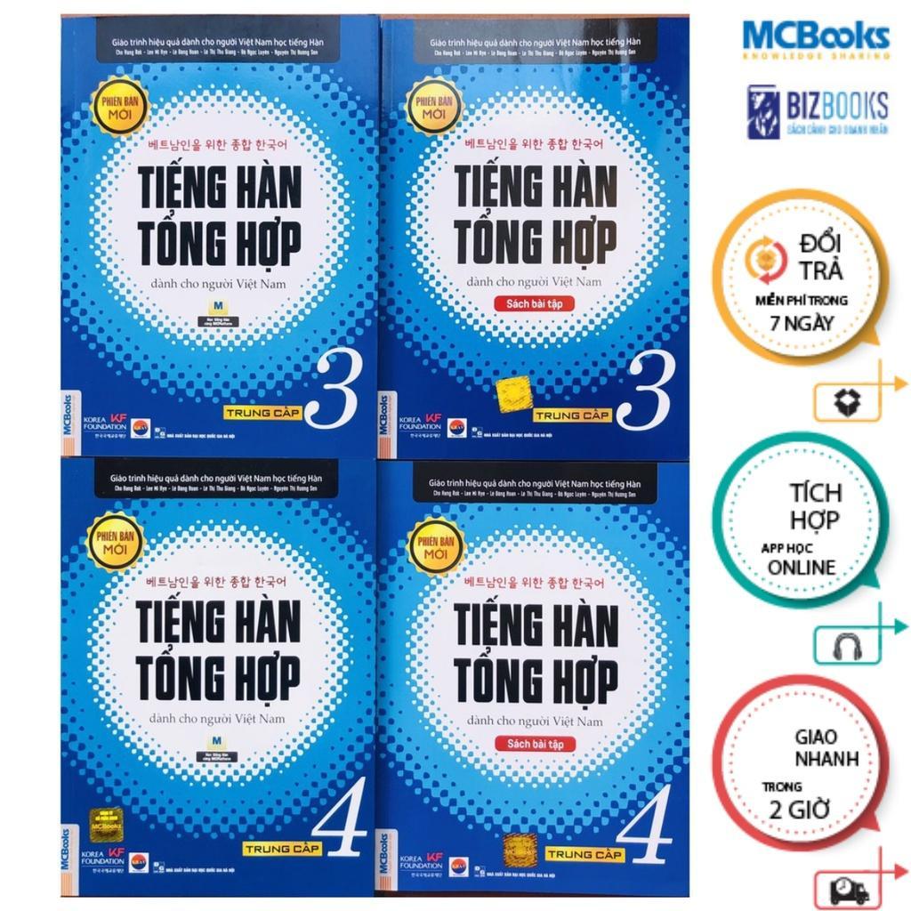 Sách - Tiếng Hàn Tổng Hợp Dành Cho Người Việt Nam Trung Cấp 3 + 4 - Bản Màu - MCBooks