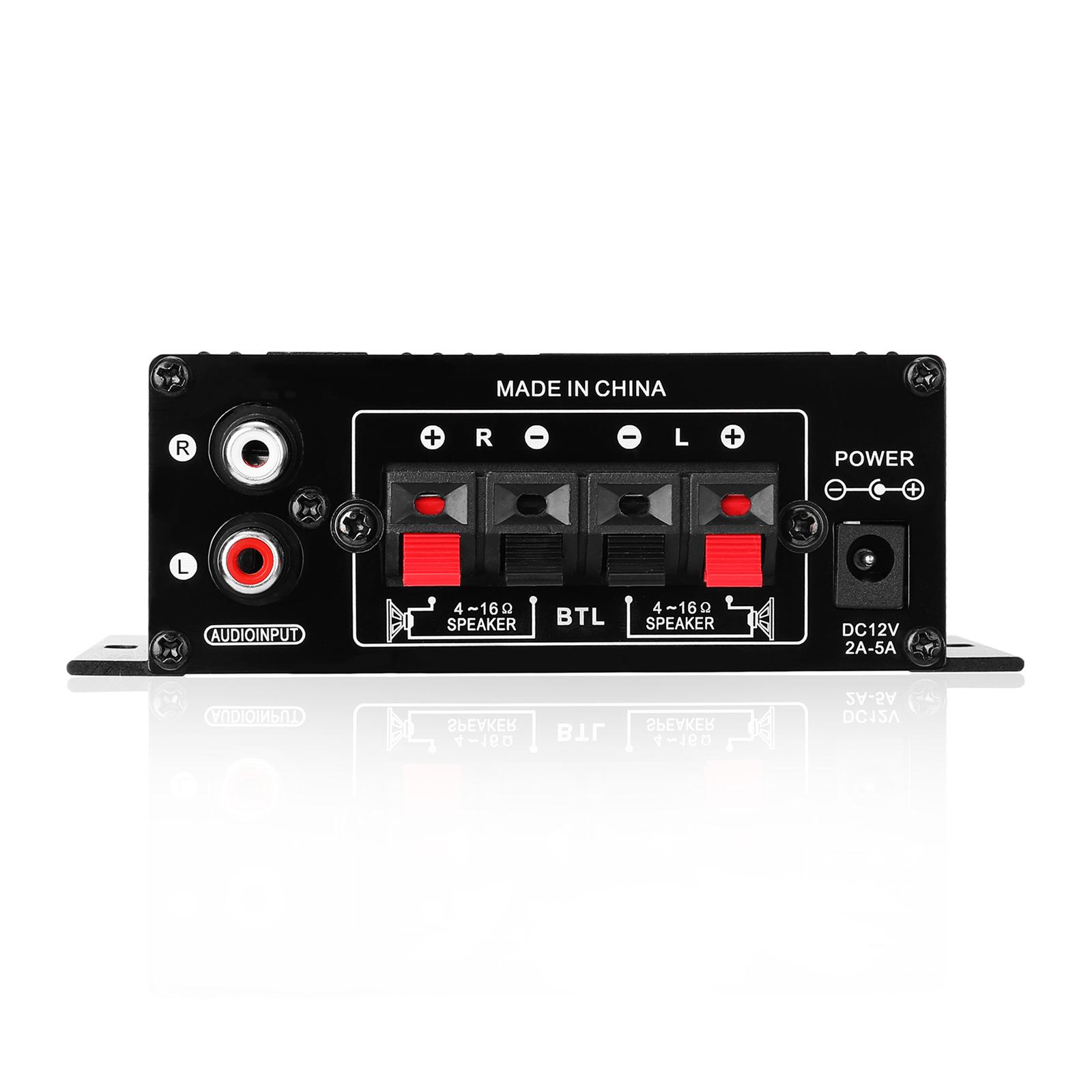 12V 2A Audio  Amplifier 2-Channel Speakers for Desktops Portable Home