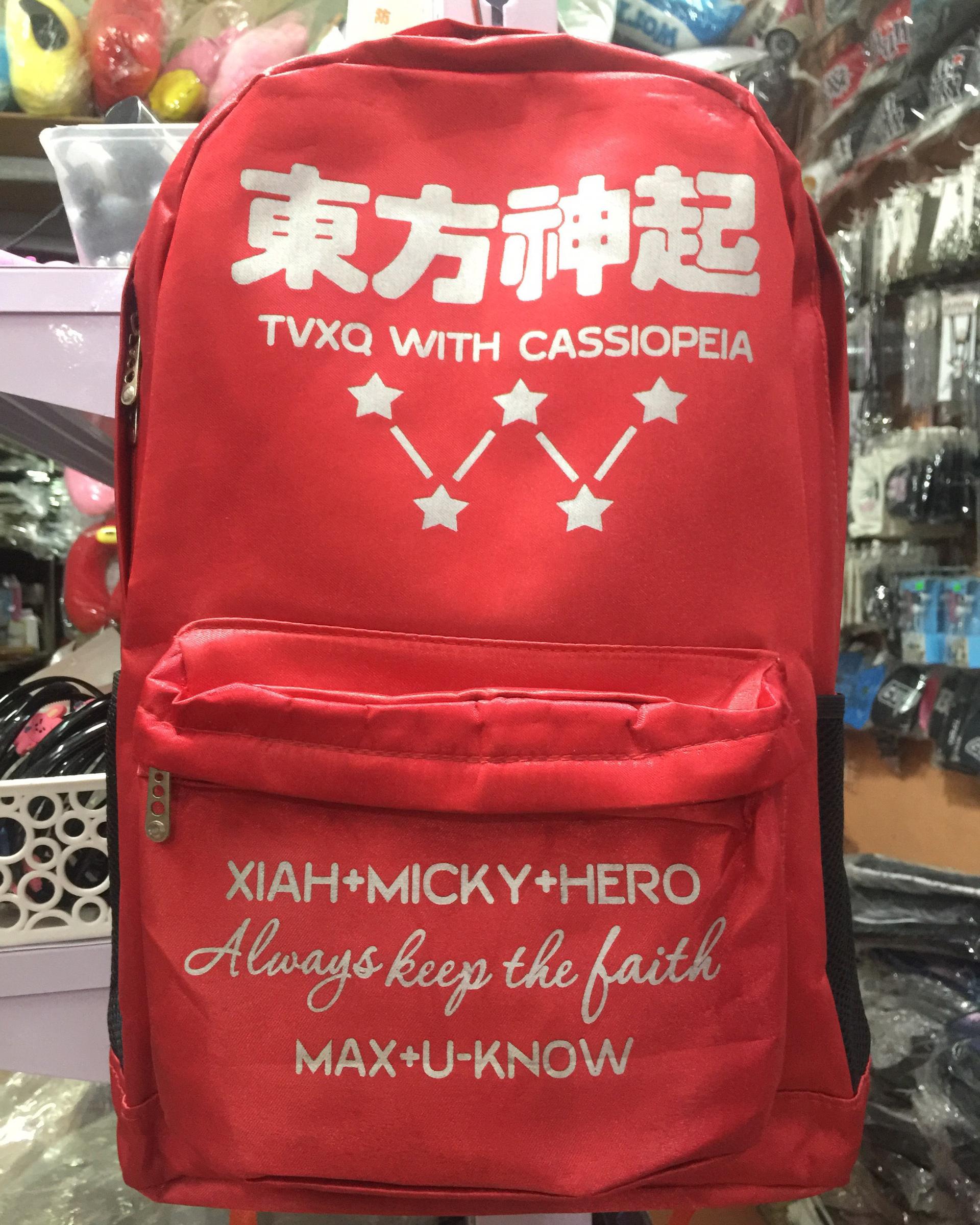 Balo vải bóng TVXQ màu đỏ