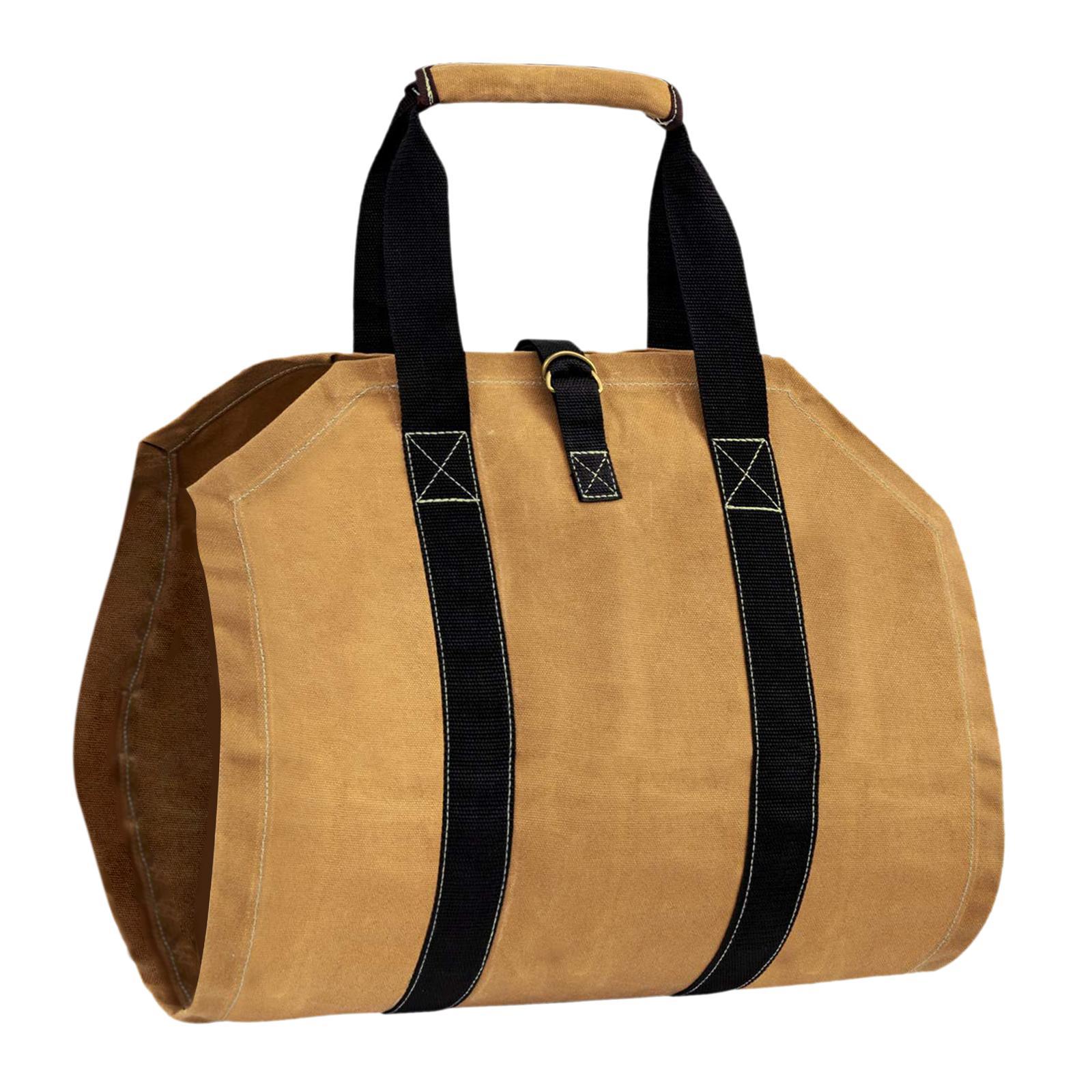 Large Capacity Firewood Carrier Log Tote Fire Wood Holder for Camping