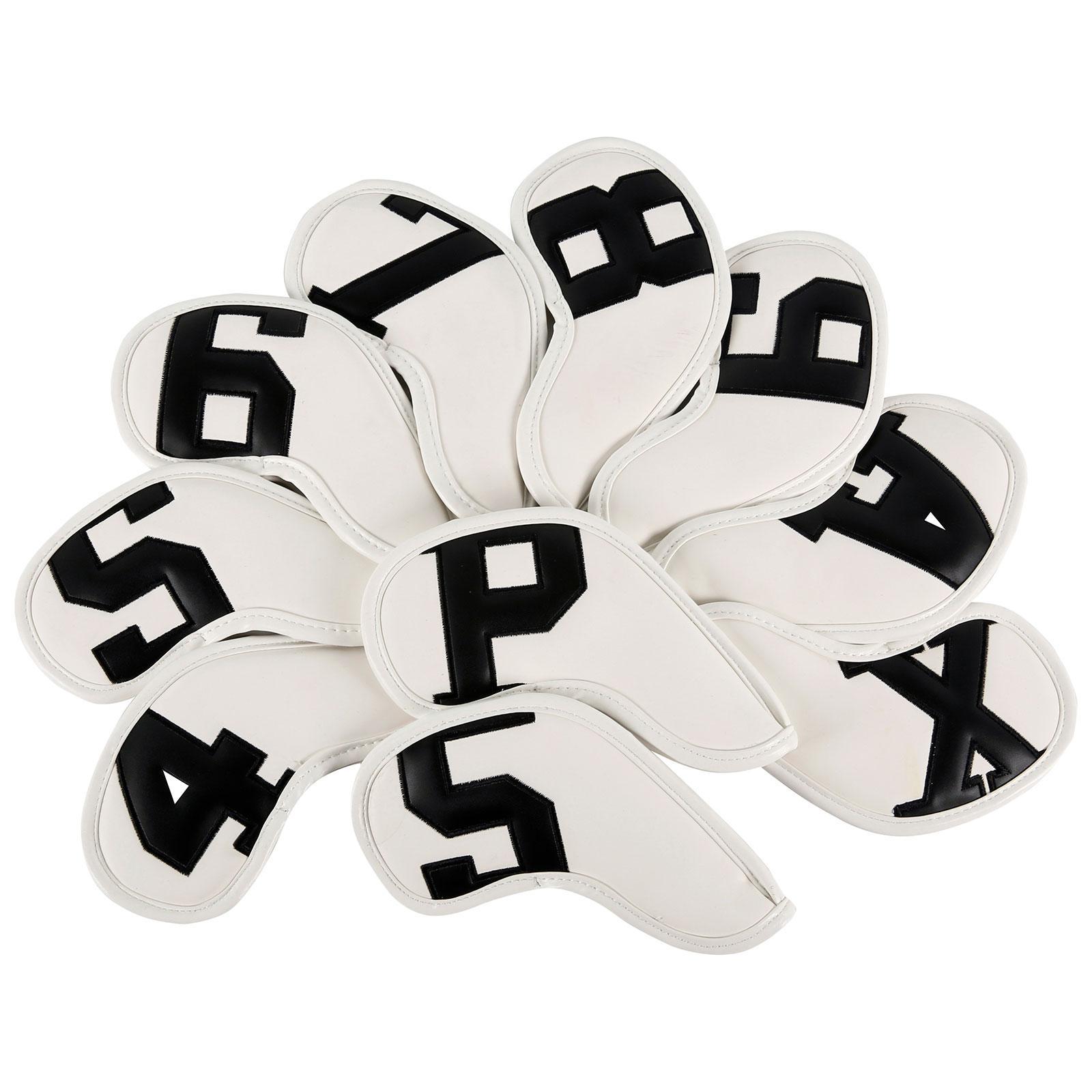 10 Pieces Golf Iron Covers Set Waterproof Golf Iron Cover Golf Training