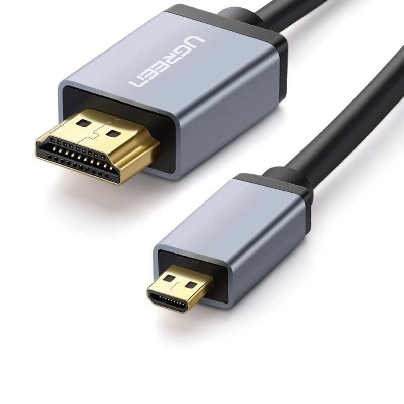 Ugreen UG30145HD109TK 1.5M màu Đen Cáp chuyển đổi Micro HDMI sang HDMI thuần đồng cao cấp - HÀNG CHÍNH HÃNG