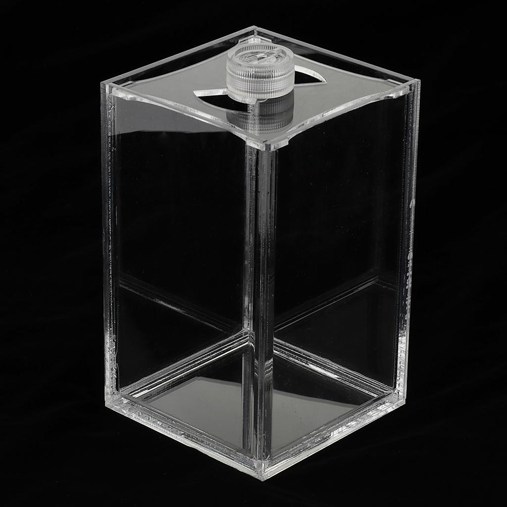 2pcs LED Lighting Aquarium Small Fish Tank Betta Tank Acrylic 10x10x16cm
