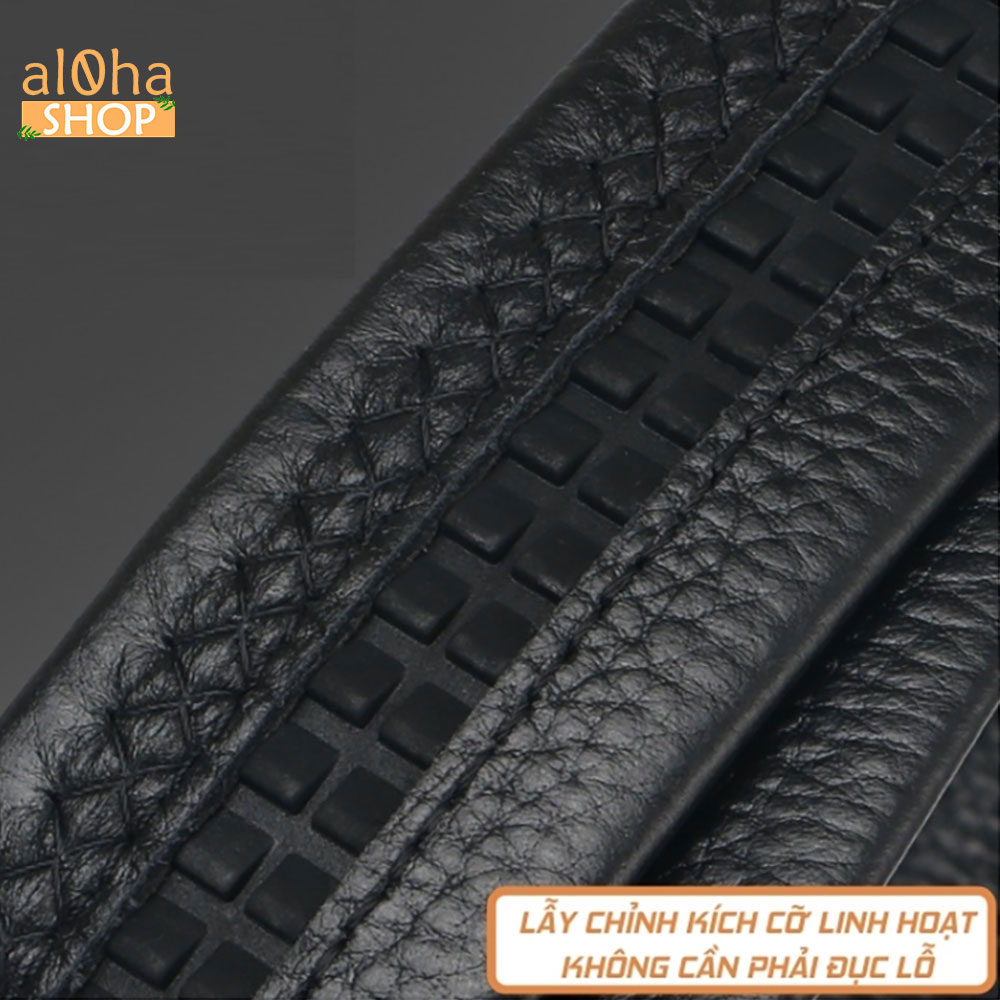 Thắt lưng da nam khoá tự động cao cấp mặt rồng kim loại phong cách thời trang - al0ha Shop