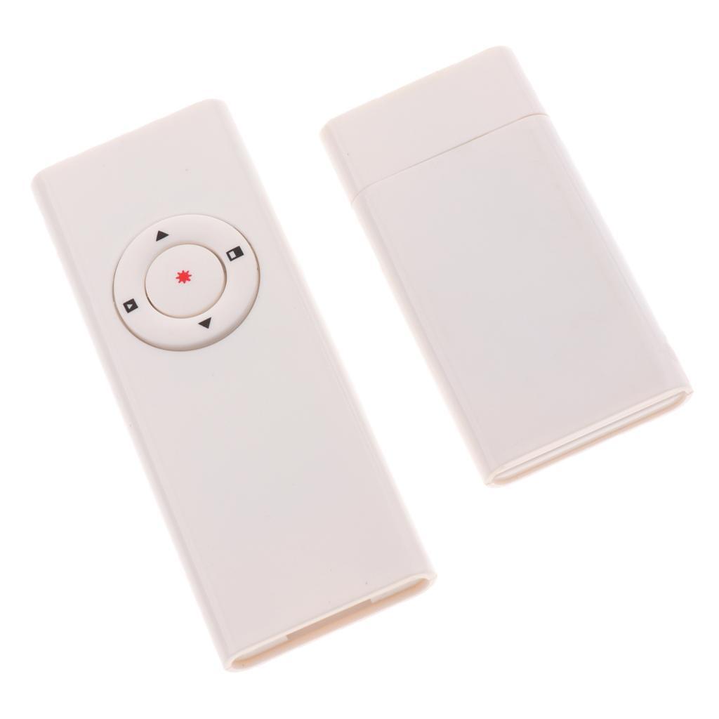 RF 2.4GHz Wireless Presenter USB Remote Control Presentation Pointer White