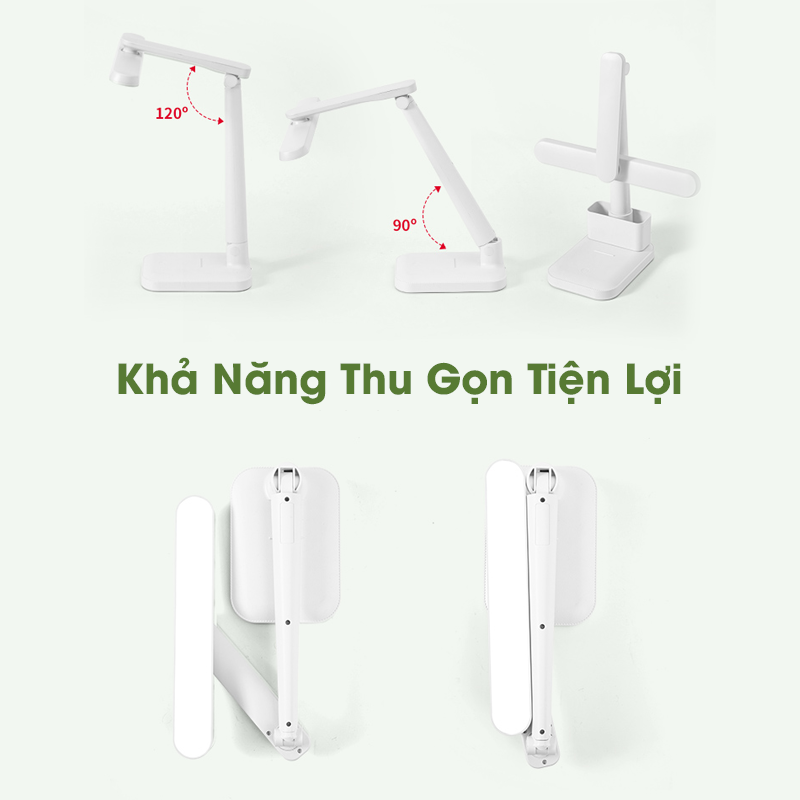 Đèn chống cận tích điện xoay 180 độ tích hợp 3 cấp độ sáng - Hàng chính hãng