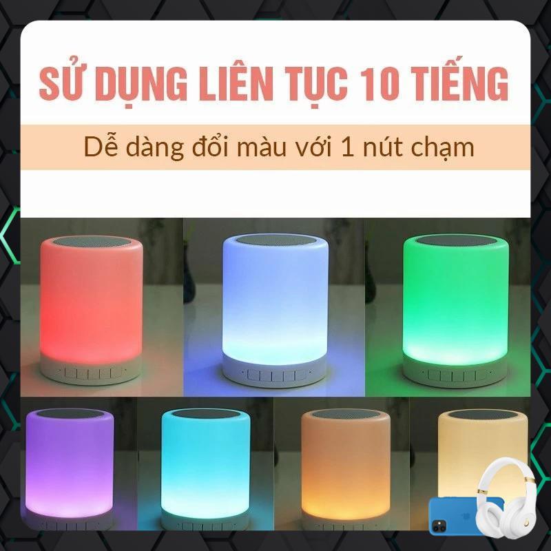 Loa Bluetooth Đèn Ngủ, Đèn Led Cảm Ứng Đổi Màu,Nghe Đài FM PPD-01