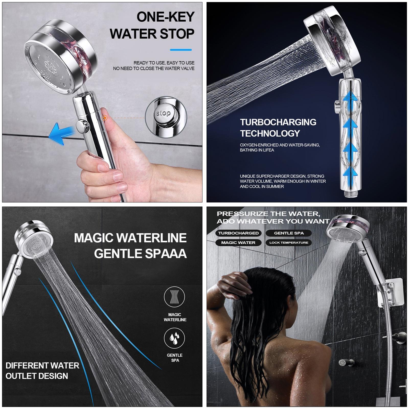 High Pressure Handheld Shower Head for Bathroom Silver
