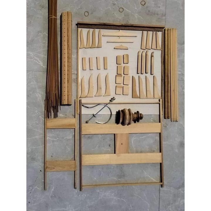 KHUNG LỒNG CHIM TỰ RÁP MẪU LÁ LIỄU GỖ KIỀN