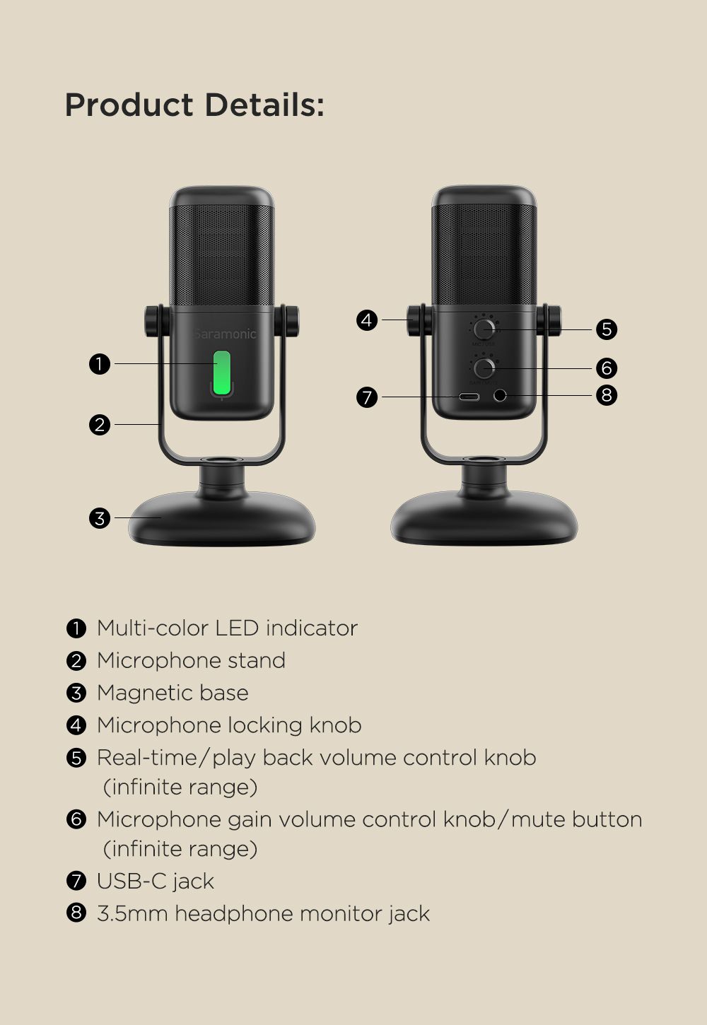 Micro Thu Âm Saramonic SR-MV2000 (Hàng Chính Hãng)