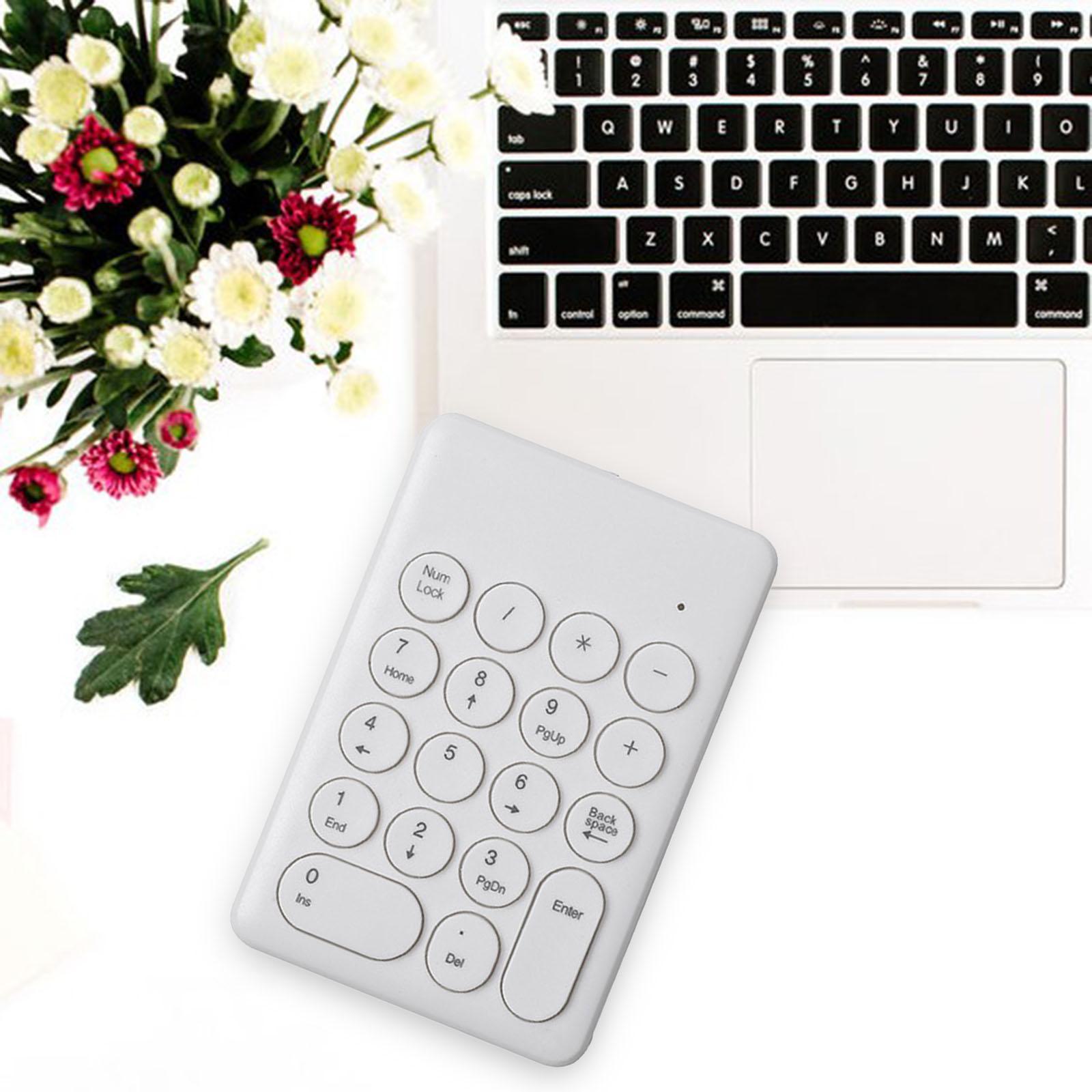 2.4G Wireless numeric Keypad Keyboard laptop pad White
