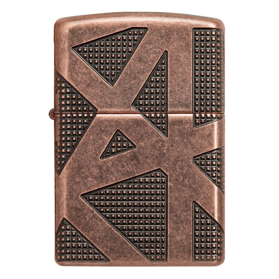 Bật Lửa Zippo 49036 – Zippo Armor Geometric 360 Design Antique Copper