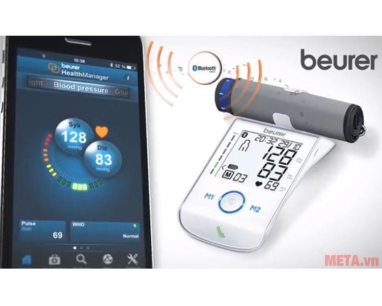 Máy Đo Huyết Áp Bắp Tay Bluetooth Beurer BM85