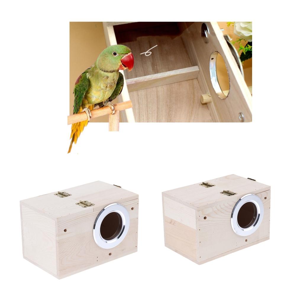 Wooden Cage House Breeding Box Nest For Bird Parrot Cockatiels Supplies #1