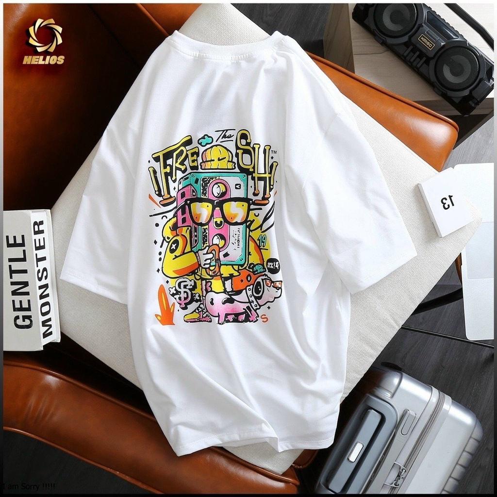 Áo thun nam in họa tiết độc lạ siêu to phong cách hiphop năng động chất thun cotton co giản,Áo thun unisex in phong cách độc lạ chất vải dày mịn