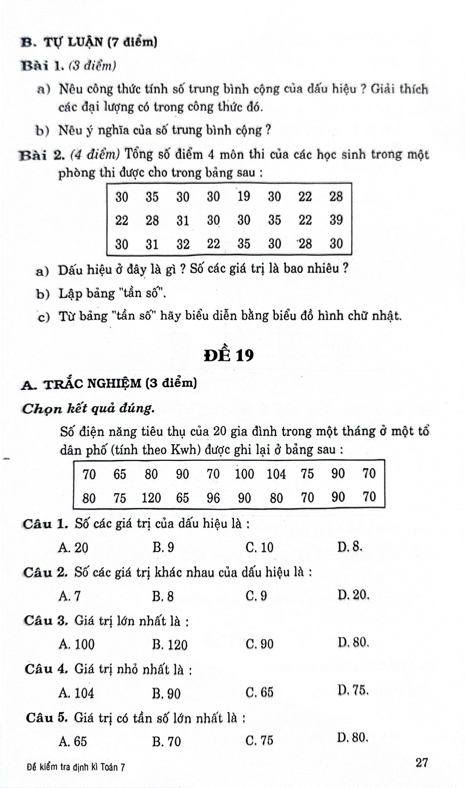 60 Đề Kiểm Tra Toán 7 (Theo Chương Trình GDPT Mới)
