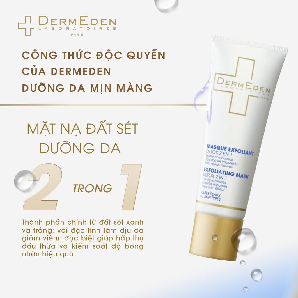 Mặt nạ đất sét giảm mụn đầu đen, kiềm dầu DERMEDEN Exfoliating Mask AHA 50ml