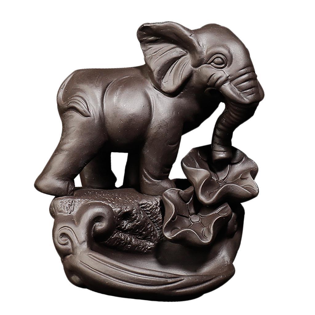 Incense Burner Elephant Model Aromatherapy Clay Cones Holder