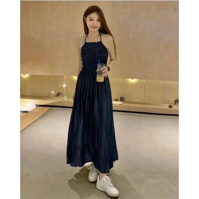 SET ĐẦM CỔ YẾM DEMIN NHÚN PHỐI ÁO KHOÁC REN ĐEN