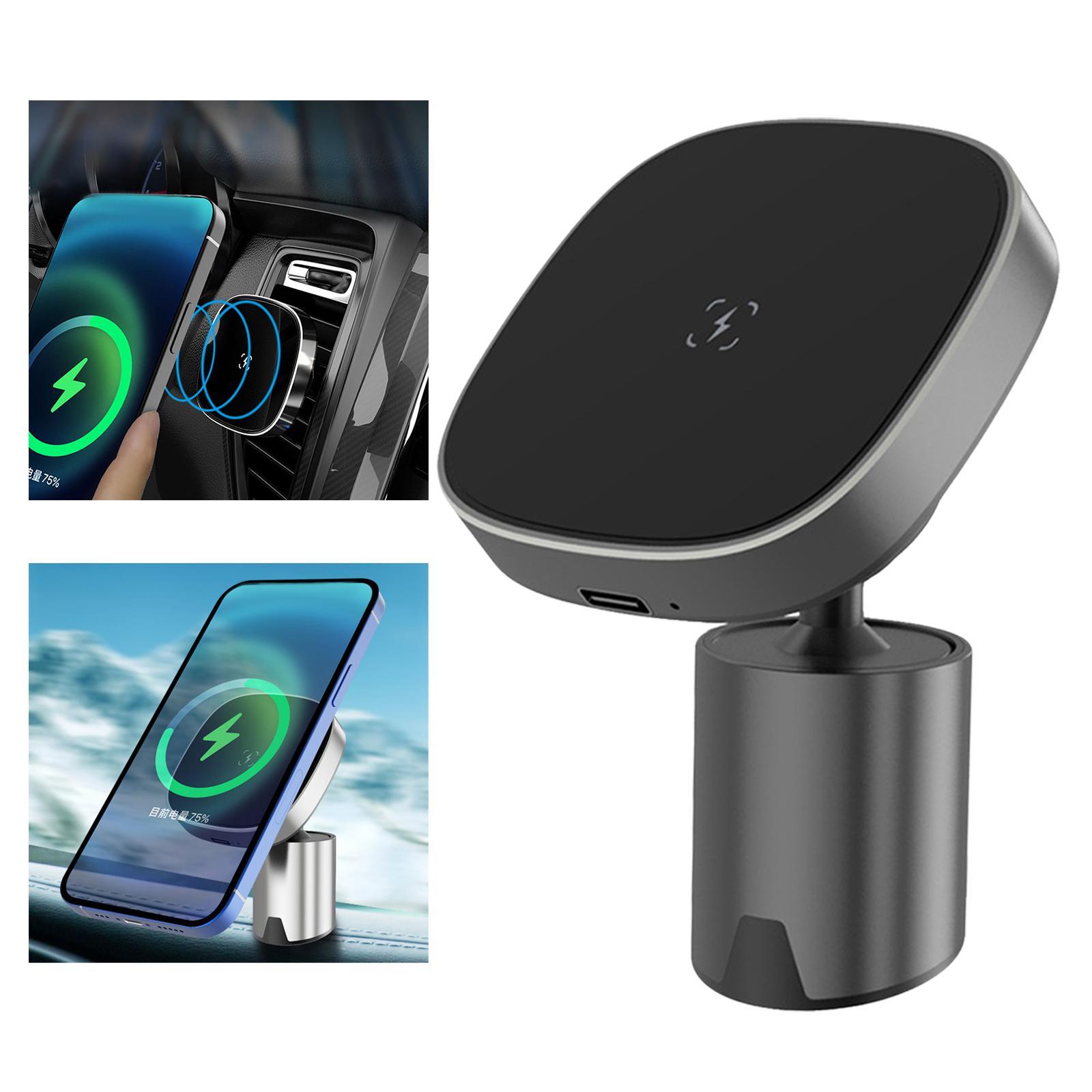 Car Phone Mount Holder Magnetic Aluminium Alloy ABS Fast Charge Bracket for Phone 12