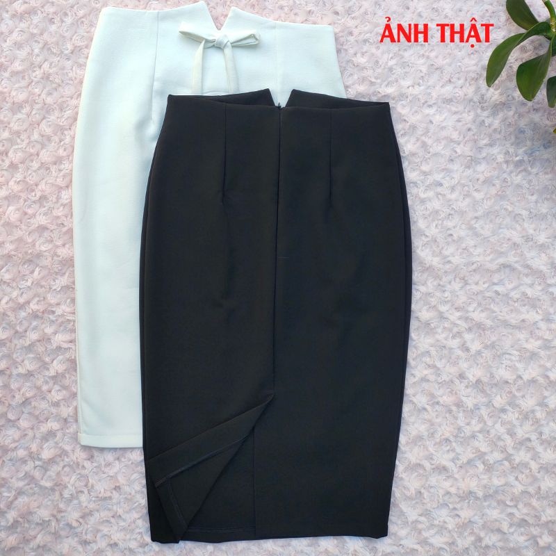 Chân Váy Bút Chì New Design Lưng Cao ,Ôm Body Thanh lịch Công Sở Vải Kaki Thun Co Giãn