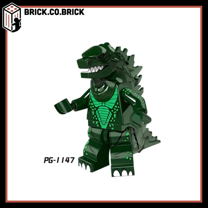 Đồ Chơi Lắp Ráp Mô Hình Godzilla minifig Khủng Long Nhỏ Trong Suốt PG1147 PG1208