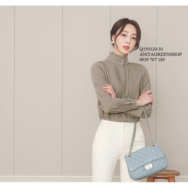 Q150320 ÁO SƠ MI VOAN DÀI TAY