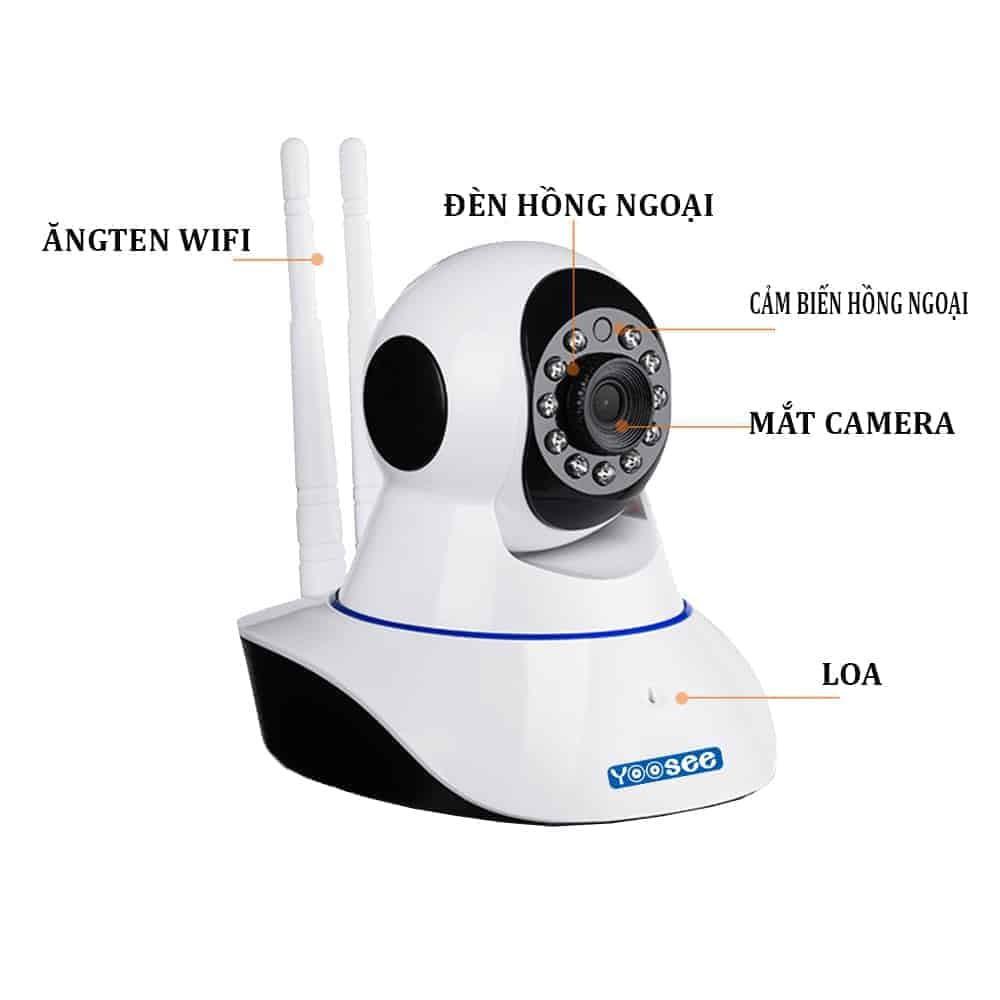 Camera IP Wifi Yoosee 3 Râu 2.0 FULL HD 1080px1920 - Xoay 360 Độ - Đàm Thoại 2 Chiều – Hồng Ngoại Hỗ Trợ Xem Ban Đêm