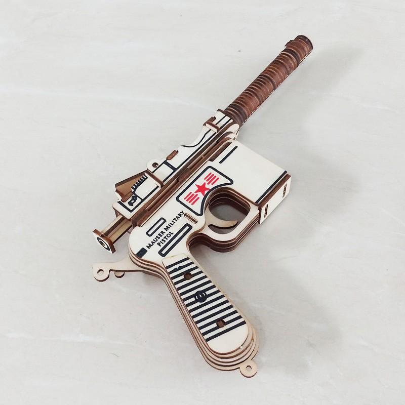 Đồ chơi lắp ráp 3D gỗ mô hình Mauser Military Pistol