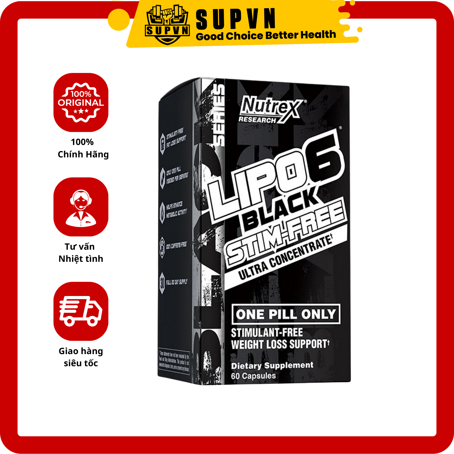 Lipo 6 Black Stim Free Uc  Nutrex - 60 Viên