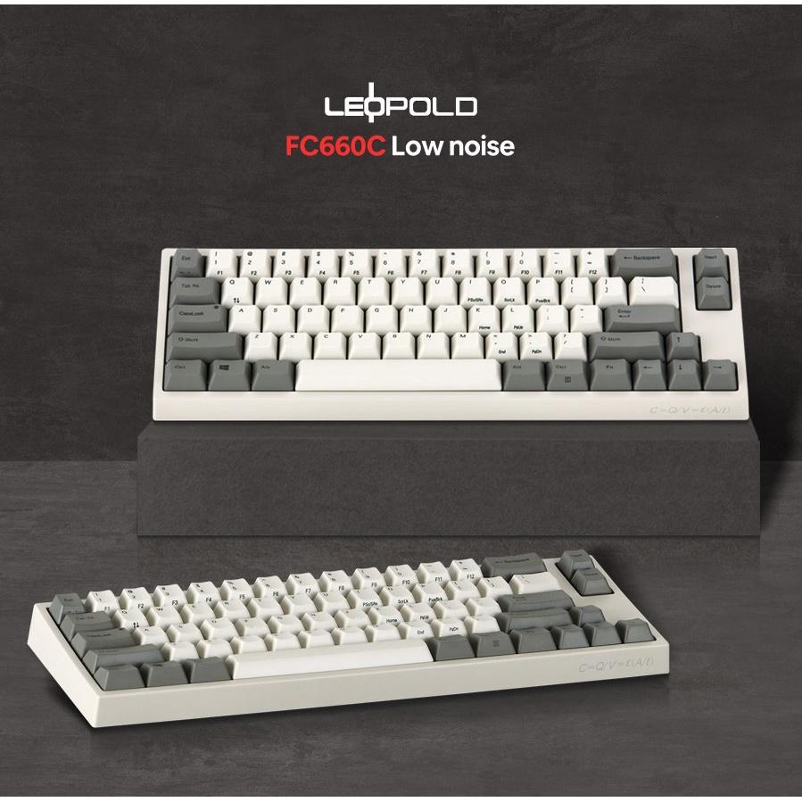 Bàn Phím Cơ Máy Tính Hiệu Leopold FC660C White Grey - Silent Topre Switch - Hàng Chính Hãng