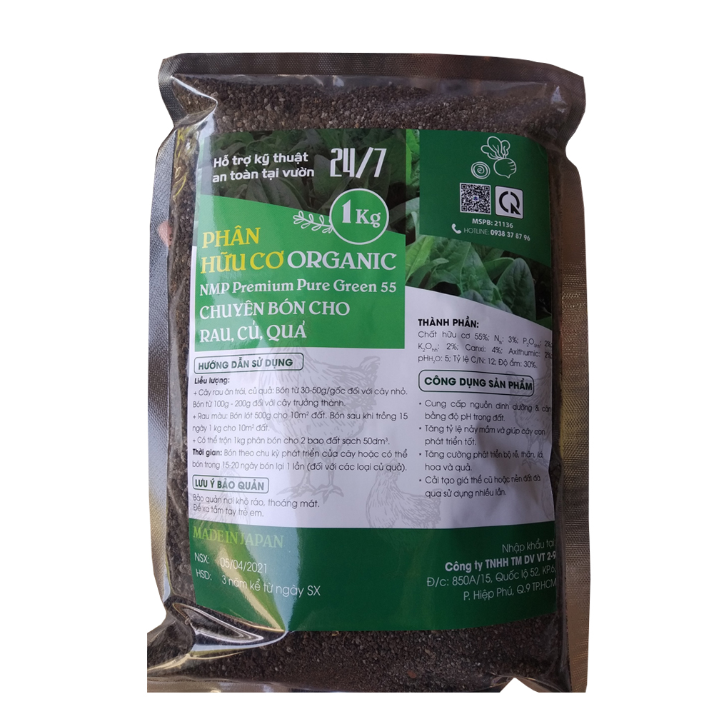 Phân bón hữu cơ Organic Nhật Bản - Túi 1kg