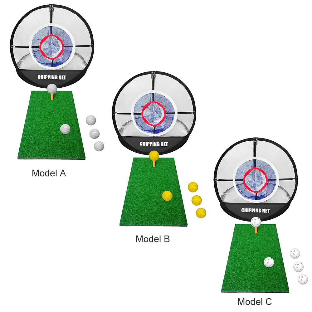 Combo chơi Golf với1 lưới đánh gôn, 1 thảm đánh, 1 phát bóng và 5 quả bóng.