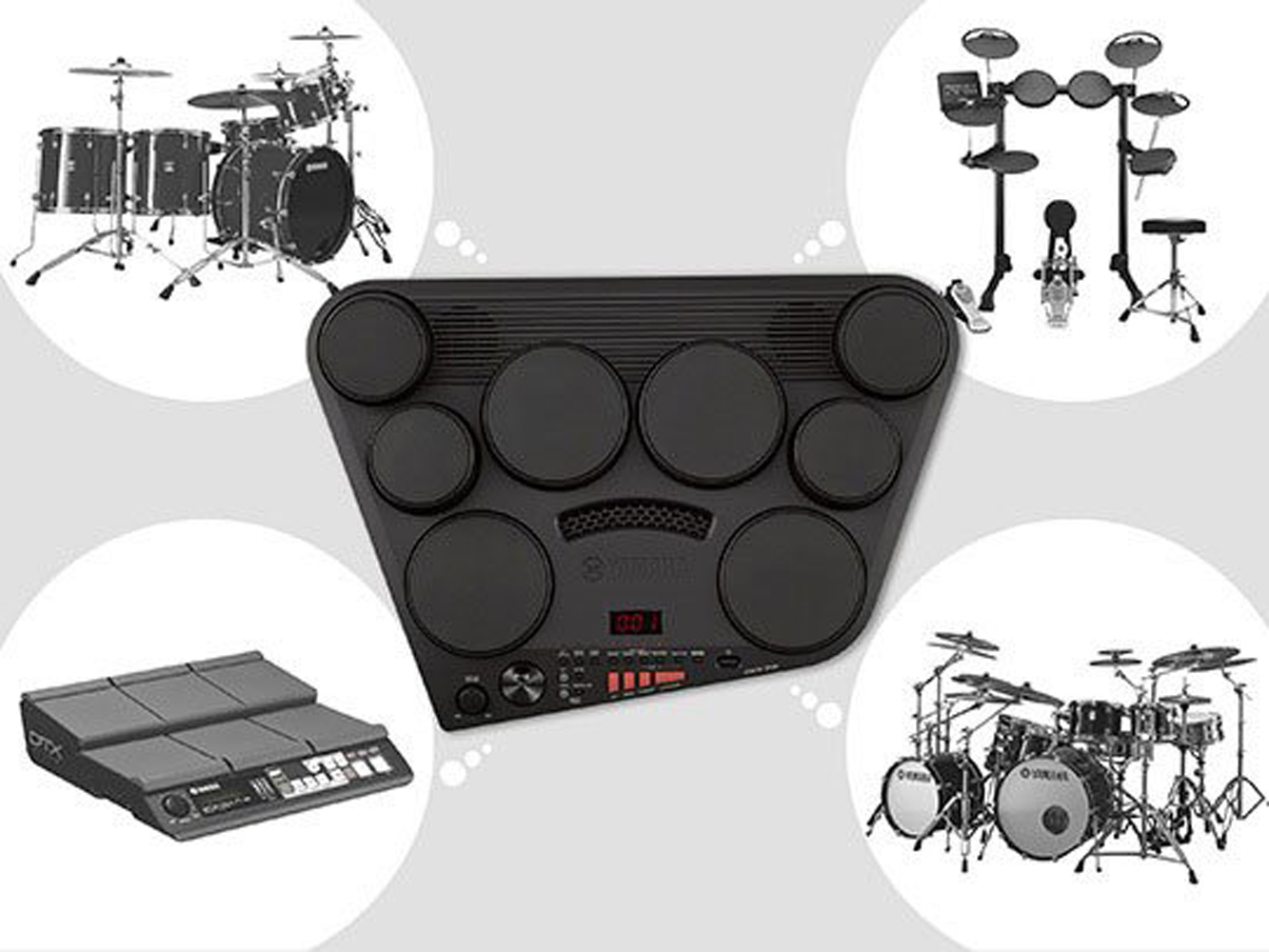 Bộ Trống điện tử Yamaha DD-75 (Electronic Portable Digital Drum DD75 - Có tem chống hàng giả Bộ CA - Kèm Nguồn, Dùi Trống, Pedal, Pick)