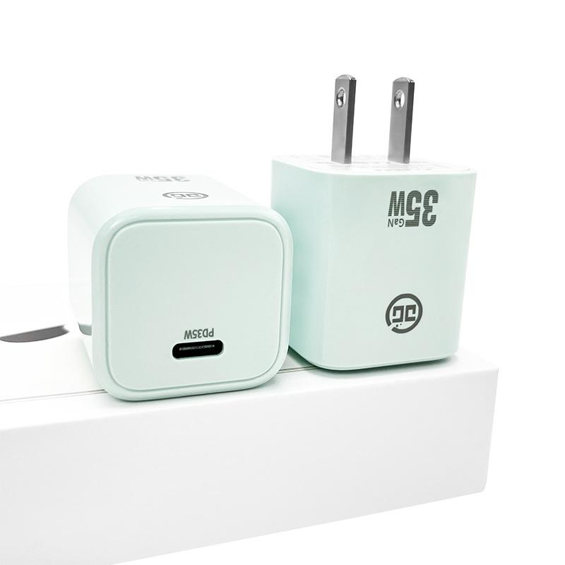 Đầu nối TYPE-C một cổng phổ thông thuận lợi nhất Bộ sạc gallium nitride tiêu chuẩn của Trung Quốc, Mỹ và Châu Âu Mẫu điện thoại di động 35W đầu sạc nhanh phổ thông