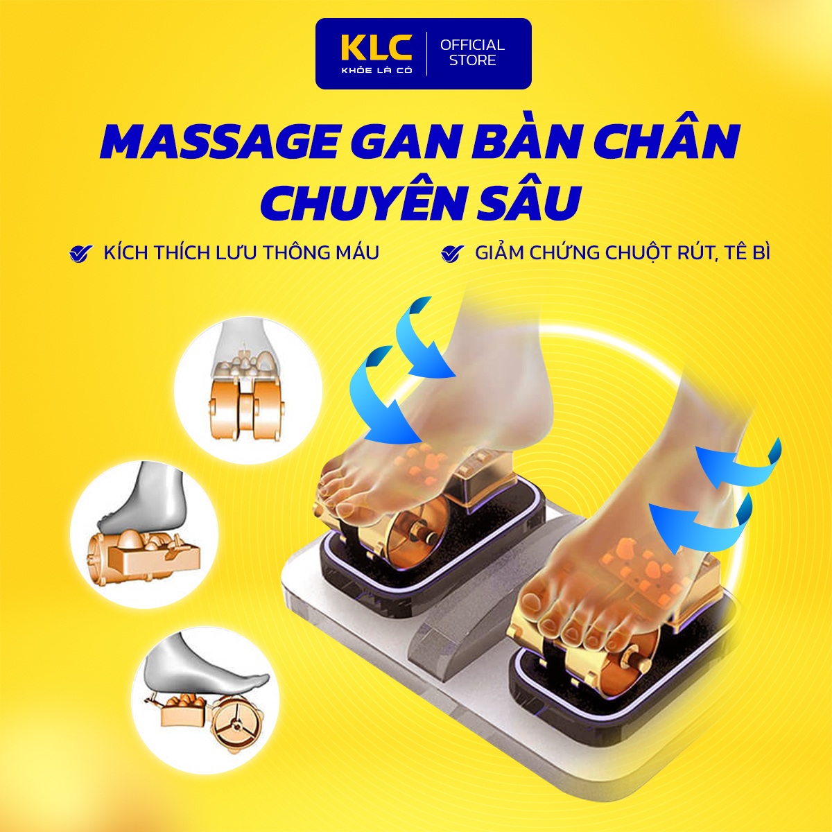 Máy massage chân KLC 4D FJ – 677X, lưu thông máu hiệu quả, đào thải độc tố, giúp thư giãn, giảm stress