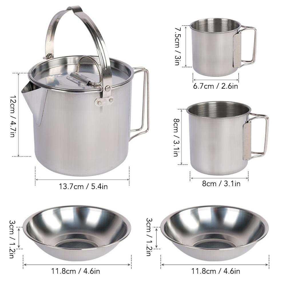 Ấm đun nước bằng thép không gỉ ngoài trời