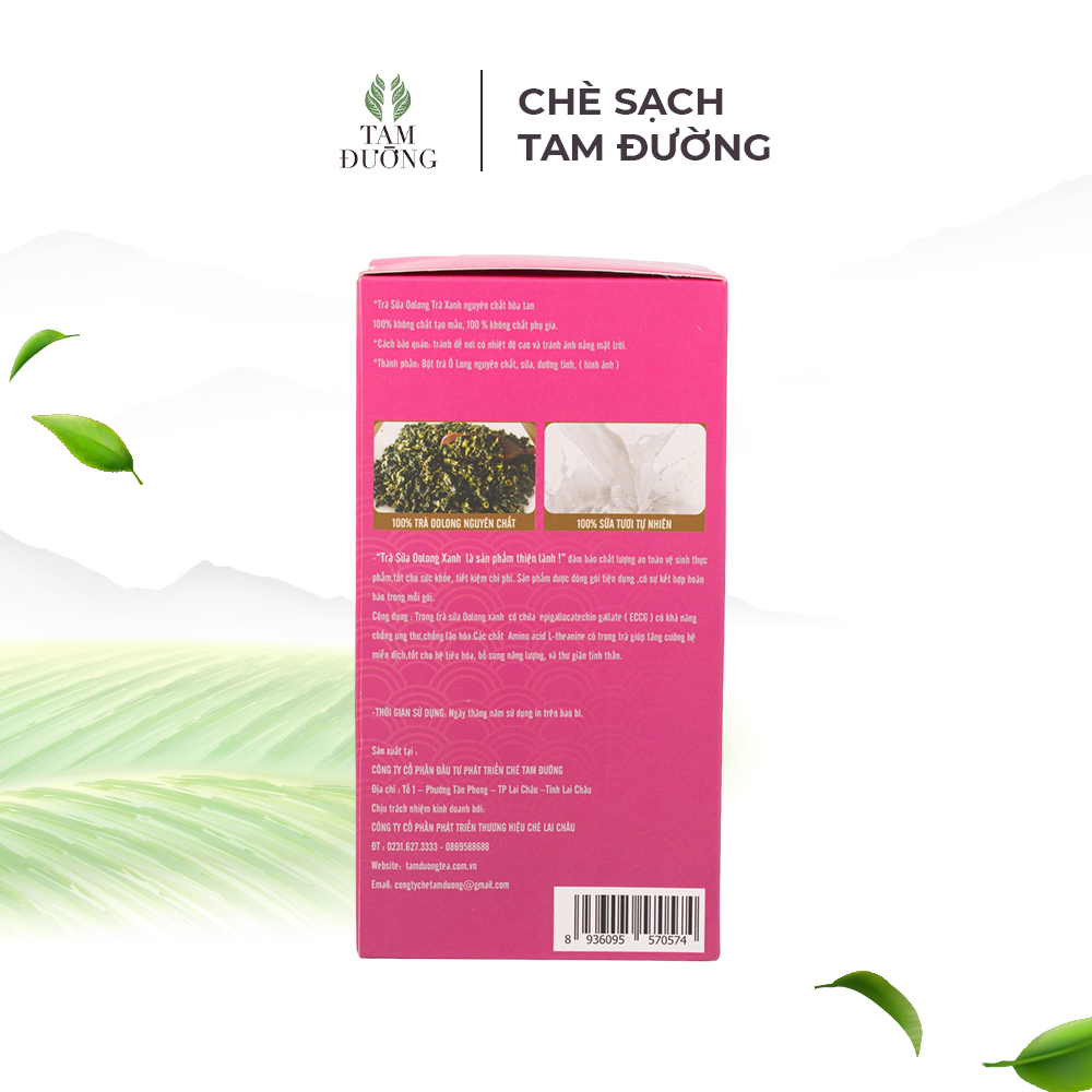 Trà Sữa Oolong Xanh Hòa Tan Chính Hiệu Tam Đường Hương Thơm Thuần Vị Trà, Ngọt Ngậy Của Sữa