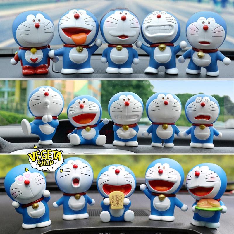 Mô hình mèo ú Doraemon Doremon Nobita đa sắc thái trang trí nhà cửa, bàn làm việc bàn học, tủ sách, taplo ô tô, quà tặng