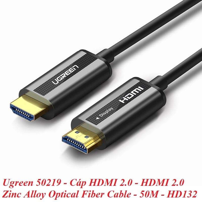 Ugreen UG50219HD132TK 50M màu Đen Cáp tín hiệu HDMI chuẩn 2.0 sợi quang cao cấp - HÀNG CHÍNH HÃNG