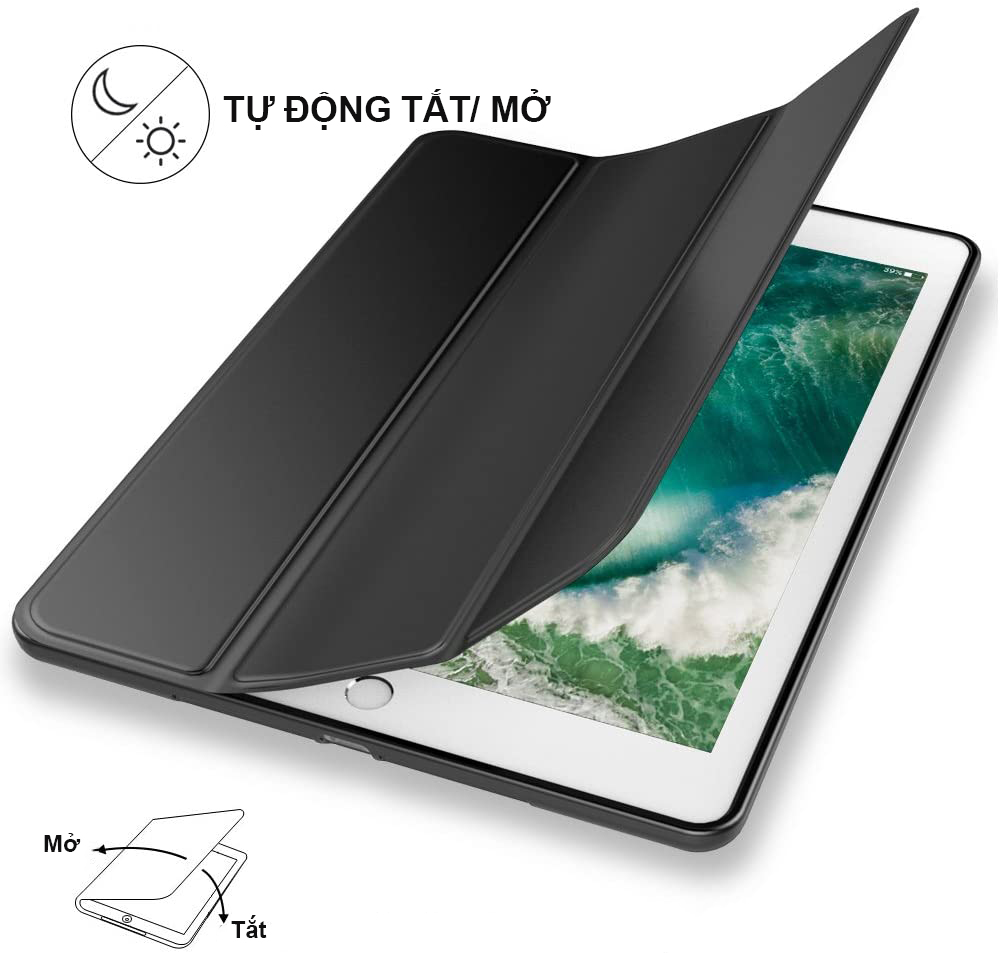 Smart Cover Silicon bảo vệ iPad có khe cắm Pen đủ size- Hàng nhập khẩu