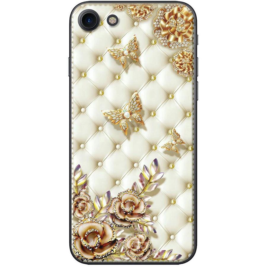 Ốp Lưng Dành Cho iPhone 7/8 Bướm Vàng Giả Da