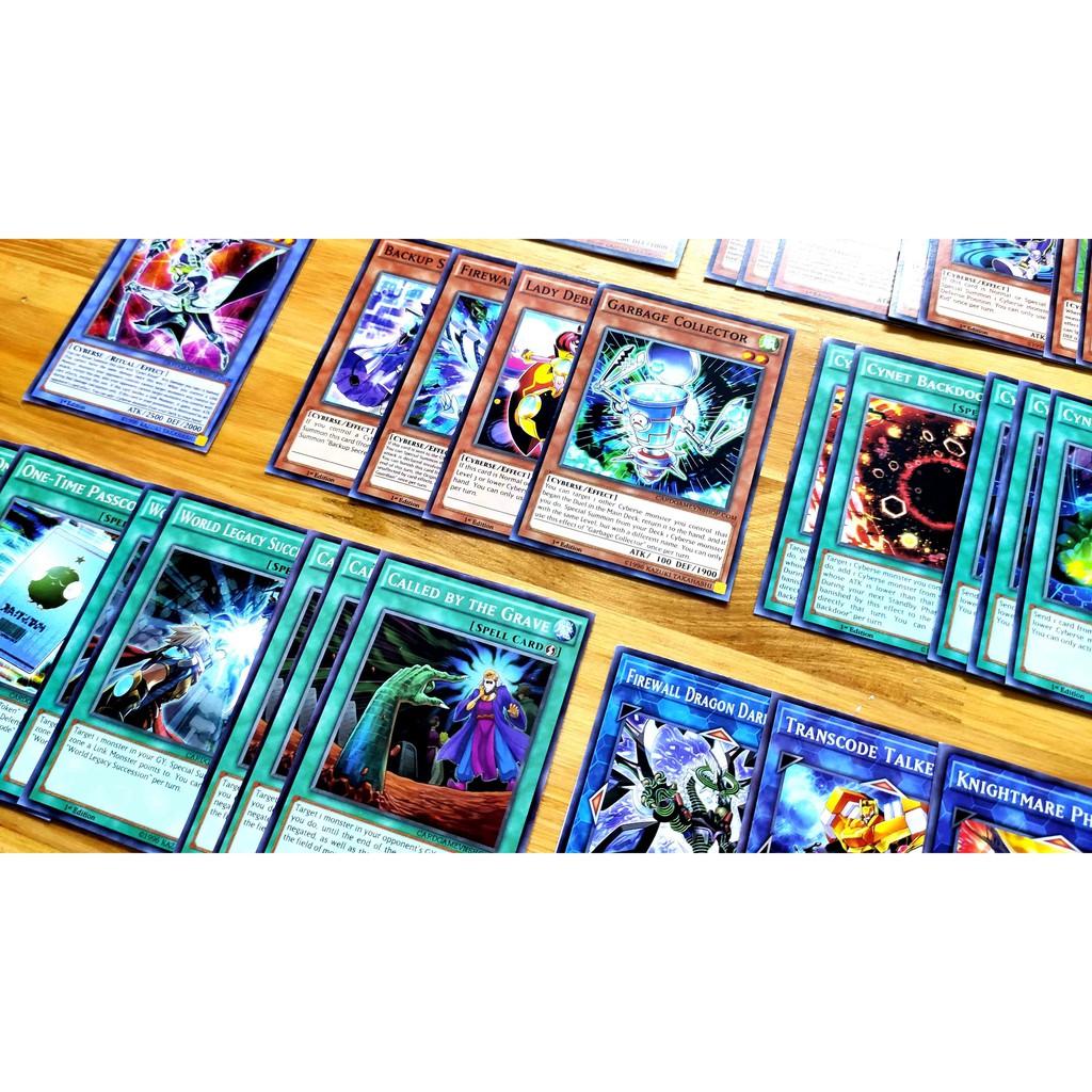 Bài Yugioh ️️ Thẻ bài Yugioh VRAINS Cyberse Yusaku Fujiki deck 54 lá