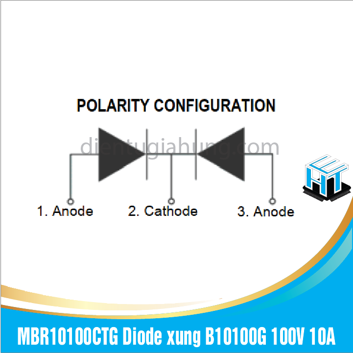 COMBO 2 CON IC MBR10100CTG Diode xung B10100G 100V 10A