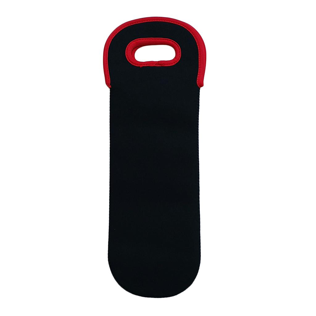 Red Wine Neoprene Carrier Cooler Tote Bag Insulated Gift Bag Red&amp;Black