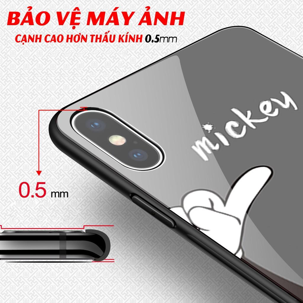 Ốp lưng mặt kính in hình mickey Dành Cho iphone 5/5s/6/6plus/6s/6splus/7/7plus/8/8plus/x/xr/xs/11/12/pro/max/plus/promax