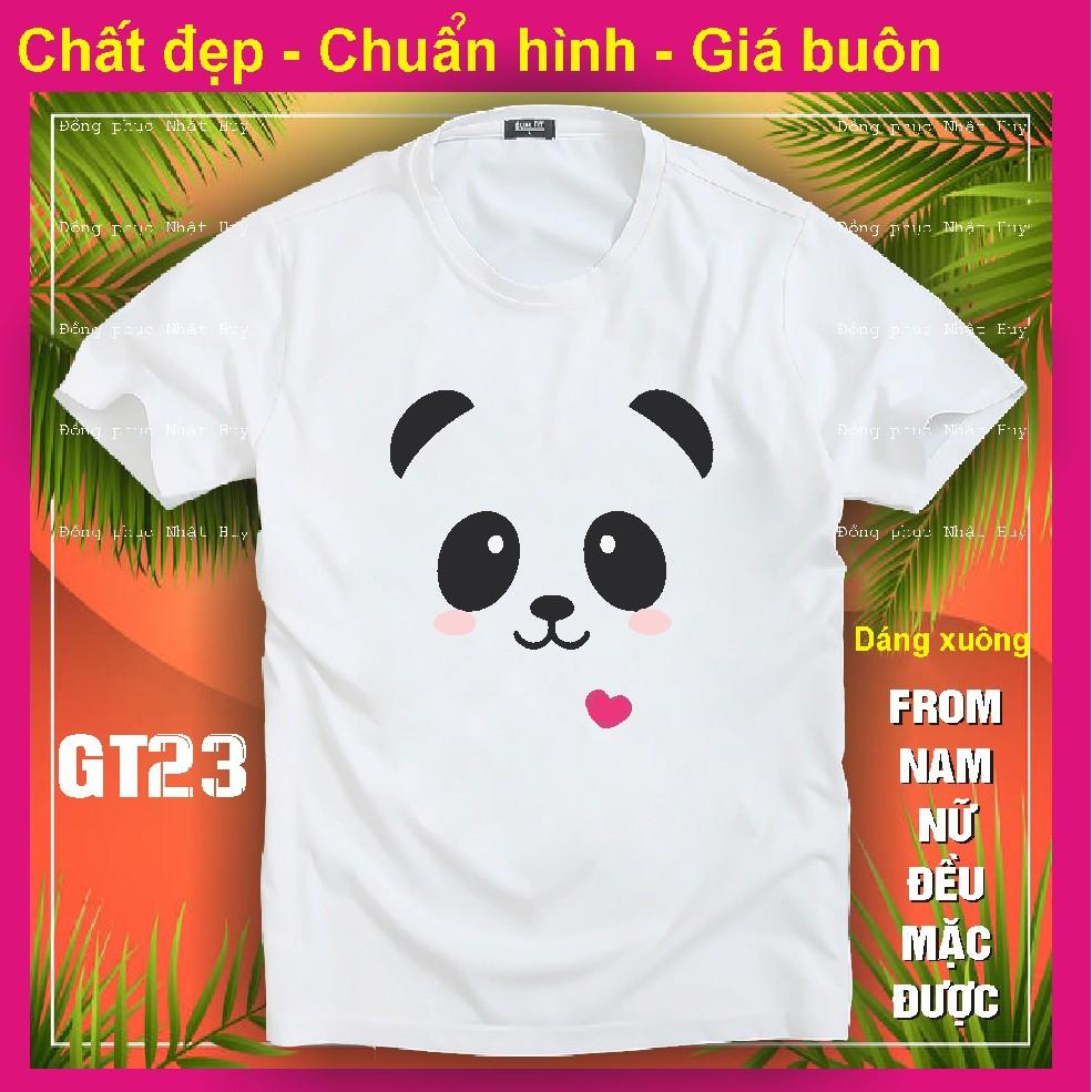 Áo thun gấu trúc đẹp GT22, chất đẹp, bao đổi trả,phông, panda dễ thương kute,icoi gấu trúc chipi