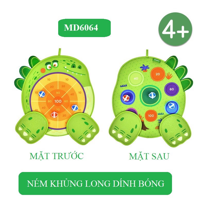 Trò chơi ném bóng dính khủng long chính hãng Mideer Fun Dart Game Dinosaur