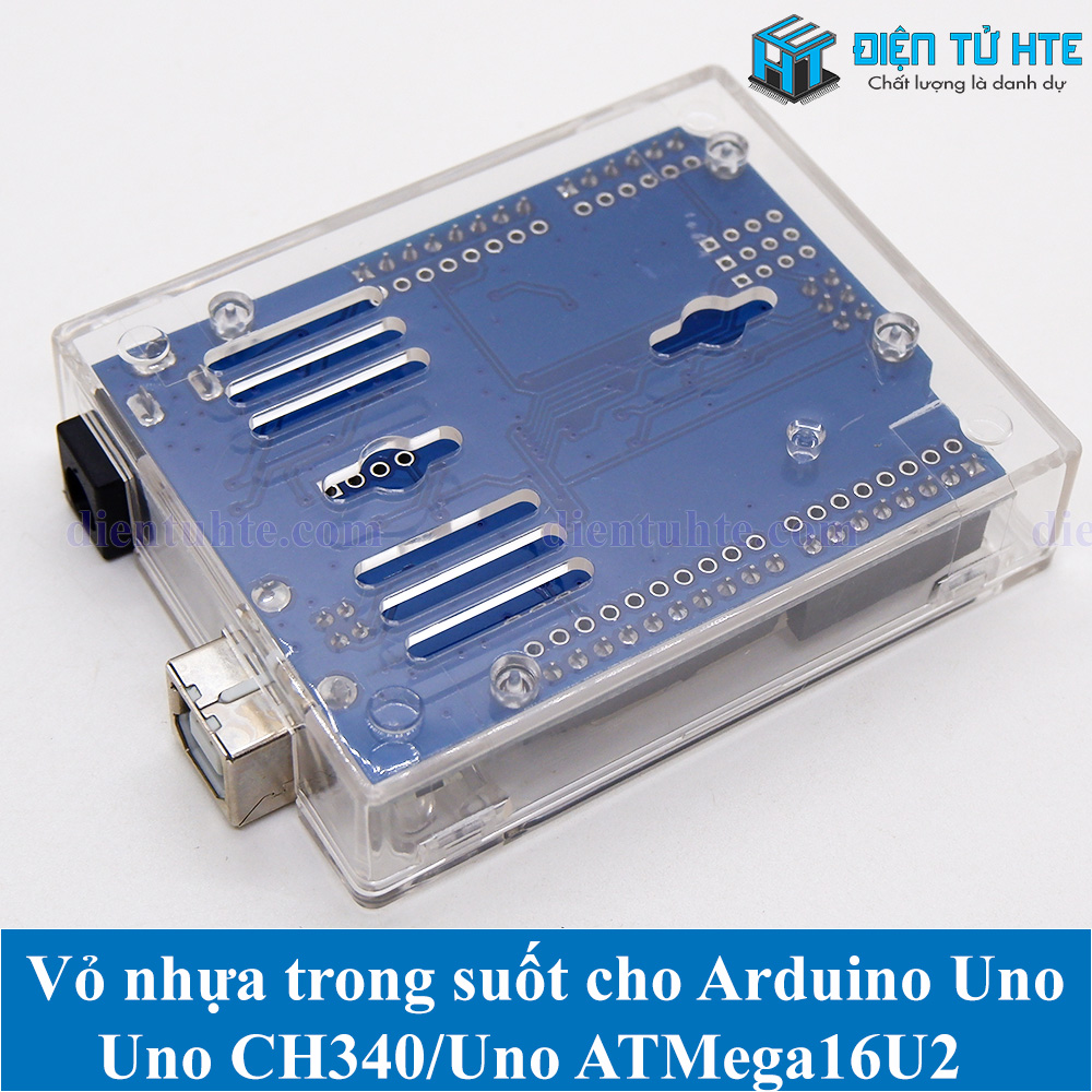 Vỏ hộp bảo vệ cho mạch Arduino Uno R3 nhựa trong suốt