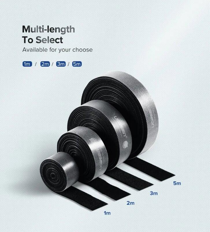 Ugreen UG40353LP124TK 1M màu Xám Dây dán Velcro đa năng tiện dụng - HÀNG CHÍNH HÃNG